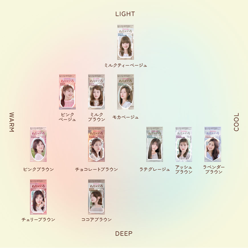 カラーバリエーションの図表