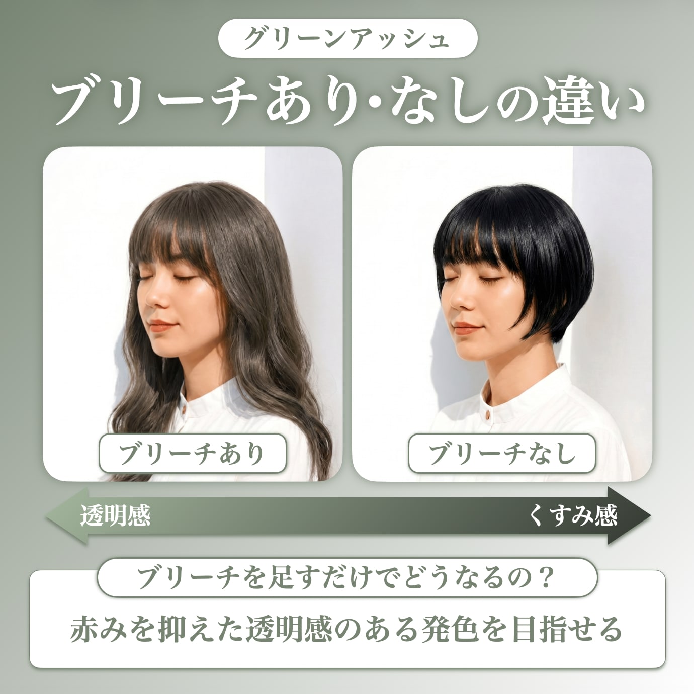 グリーンアッシュにブリーチは必要？