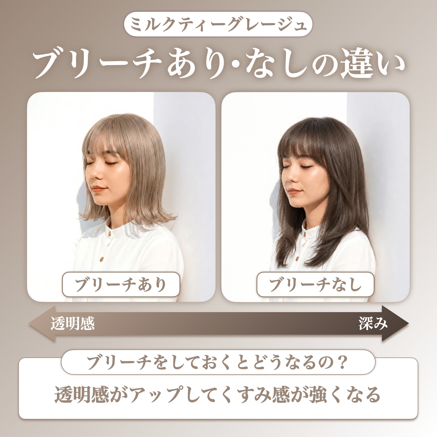 ミルクティーグレージュにブリーチは必要？