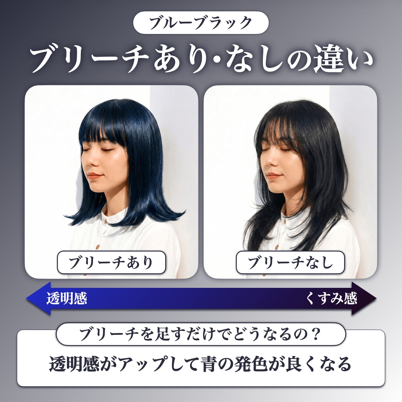 ブルーブラックにブリーチは必要？