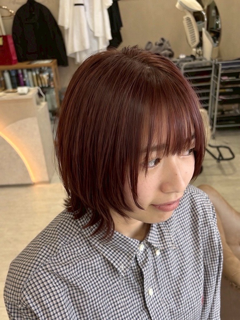 ブルベ夏に似合う髪色：ピンクブラウン