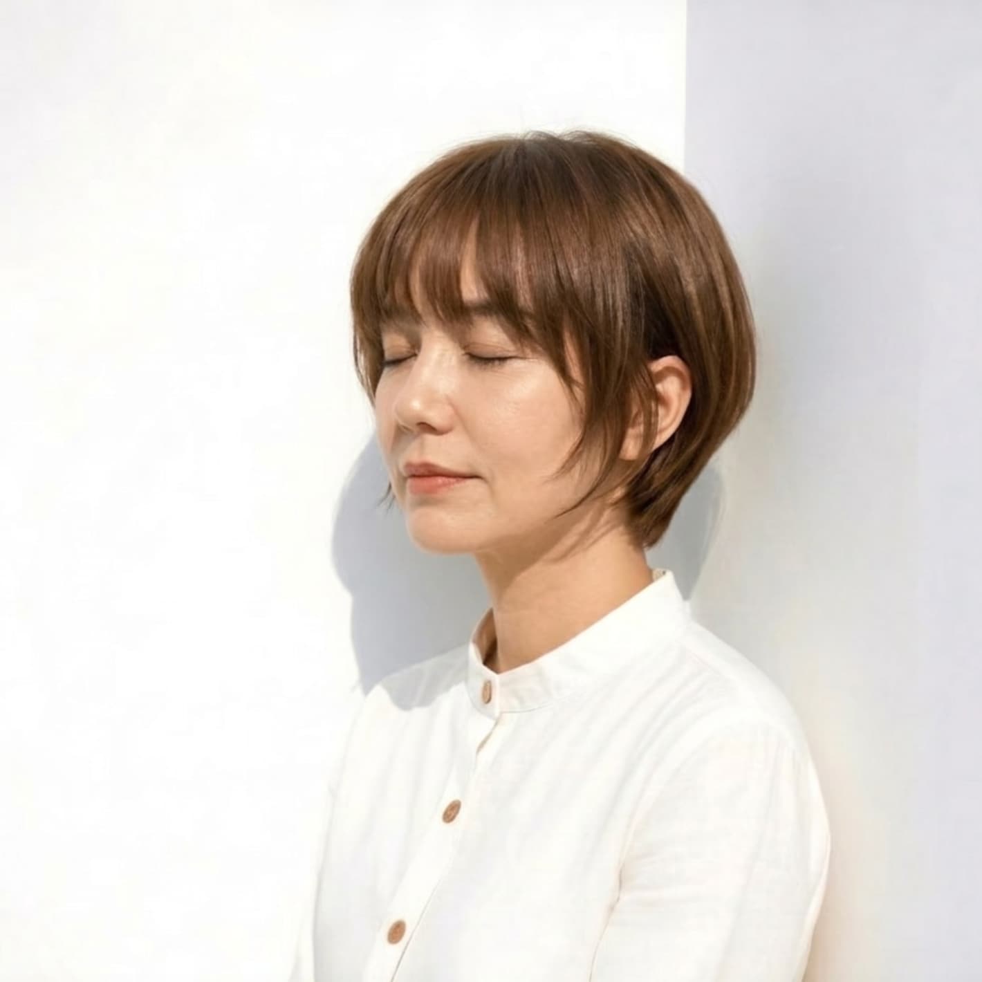 1. 軽やかな毛流れでやわらかく見せるレイヤーショート