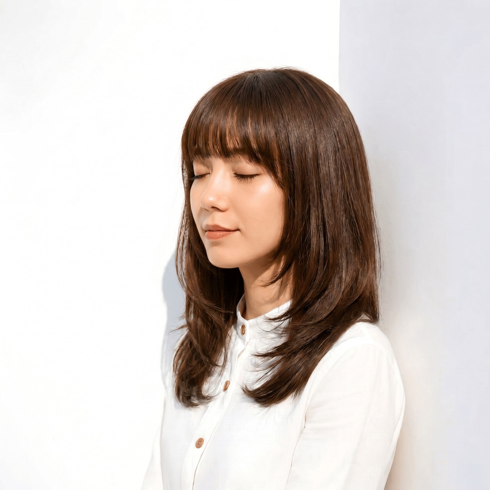 11._ダークブラウン_セミロング_上品_落ち着きのある印象で大人にぴったり