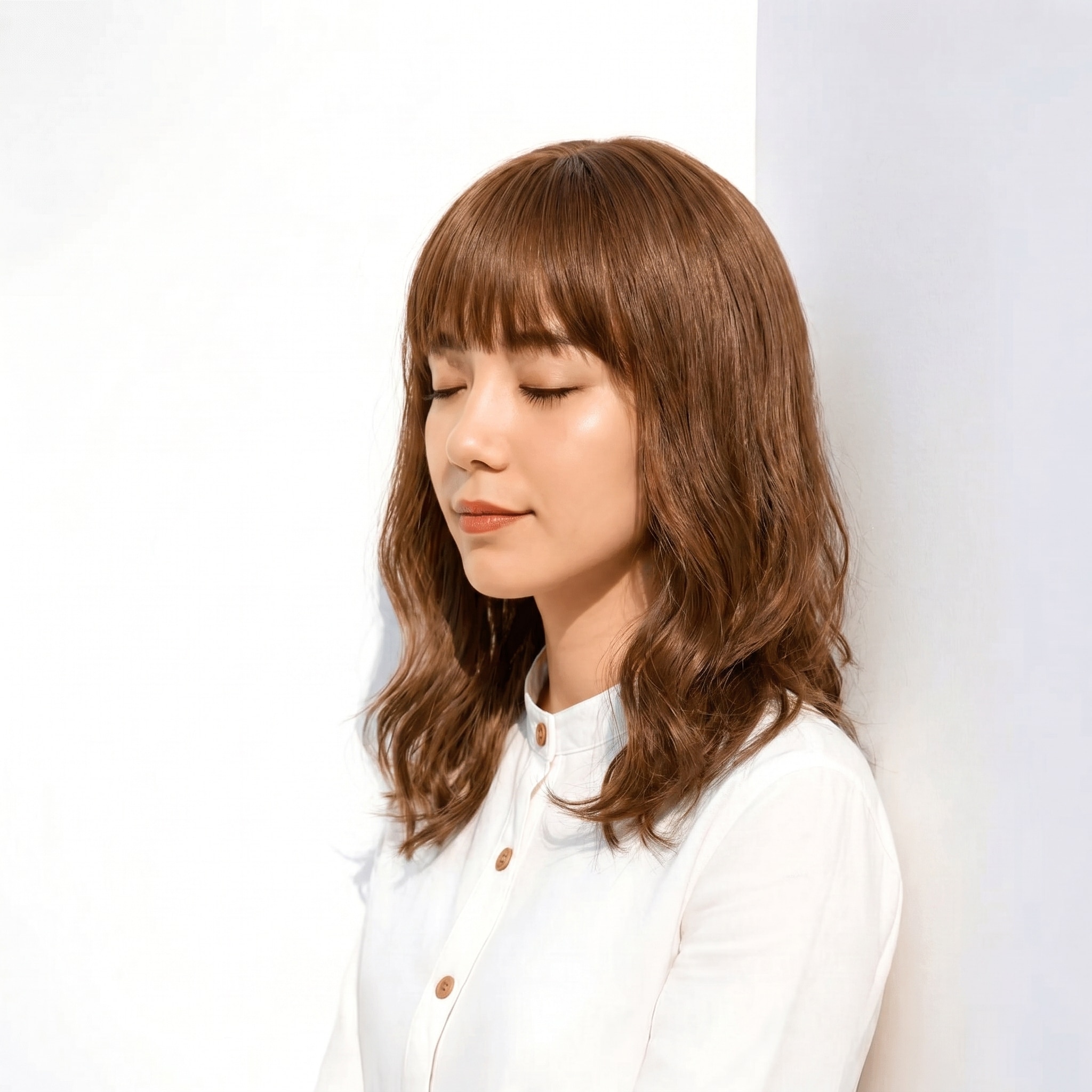 11._ヘーゼルベージュ_セミロング_ナチュラル_自然体でもおしゃれに見える
