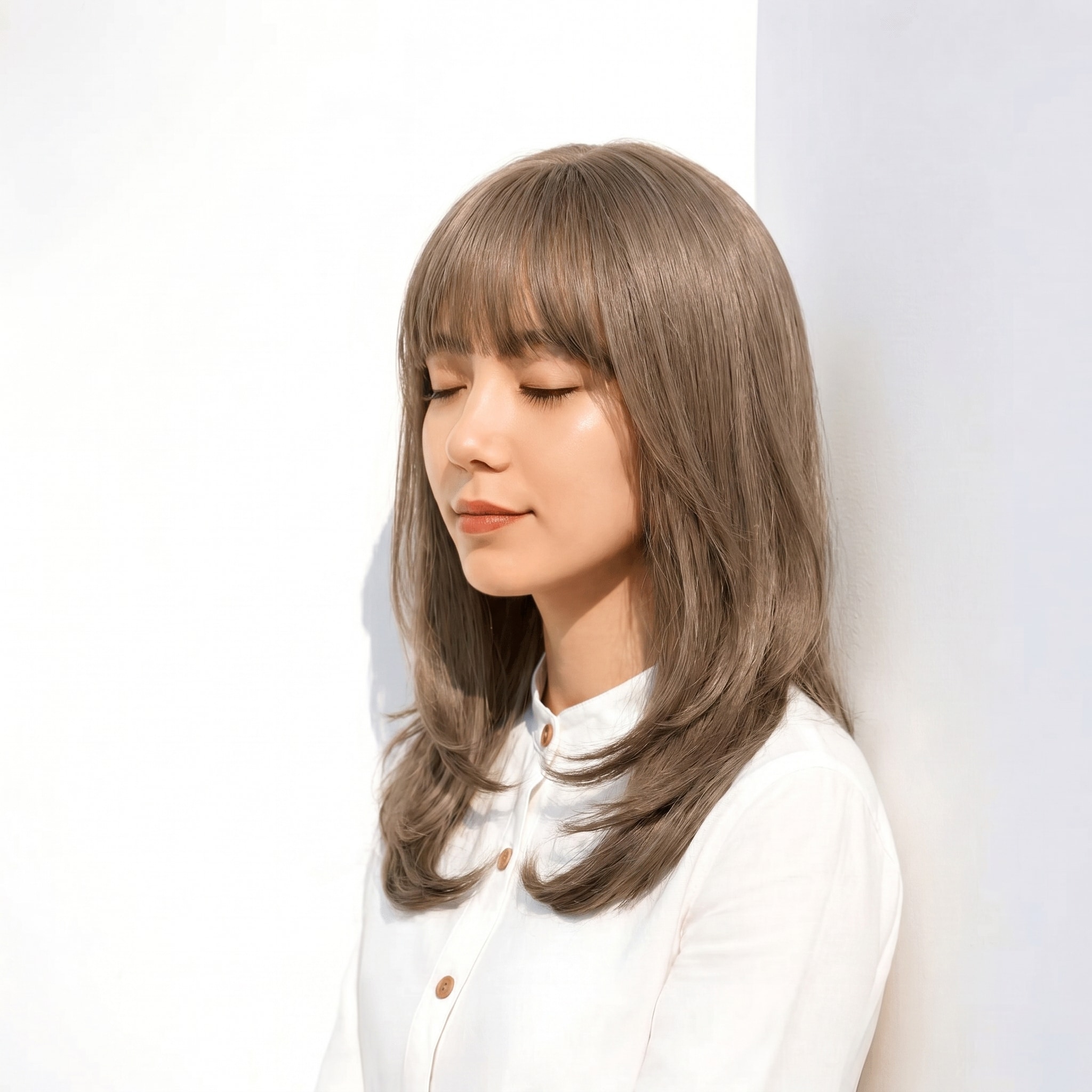 12._ヘーゼルベージュ_セミロング_透明感_やわらかく軽い印象に仕上がる