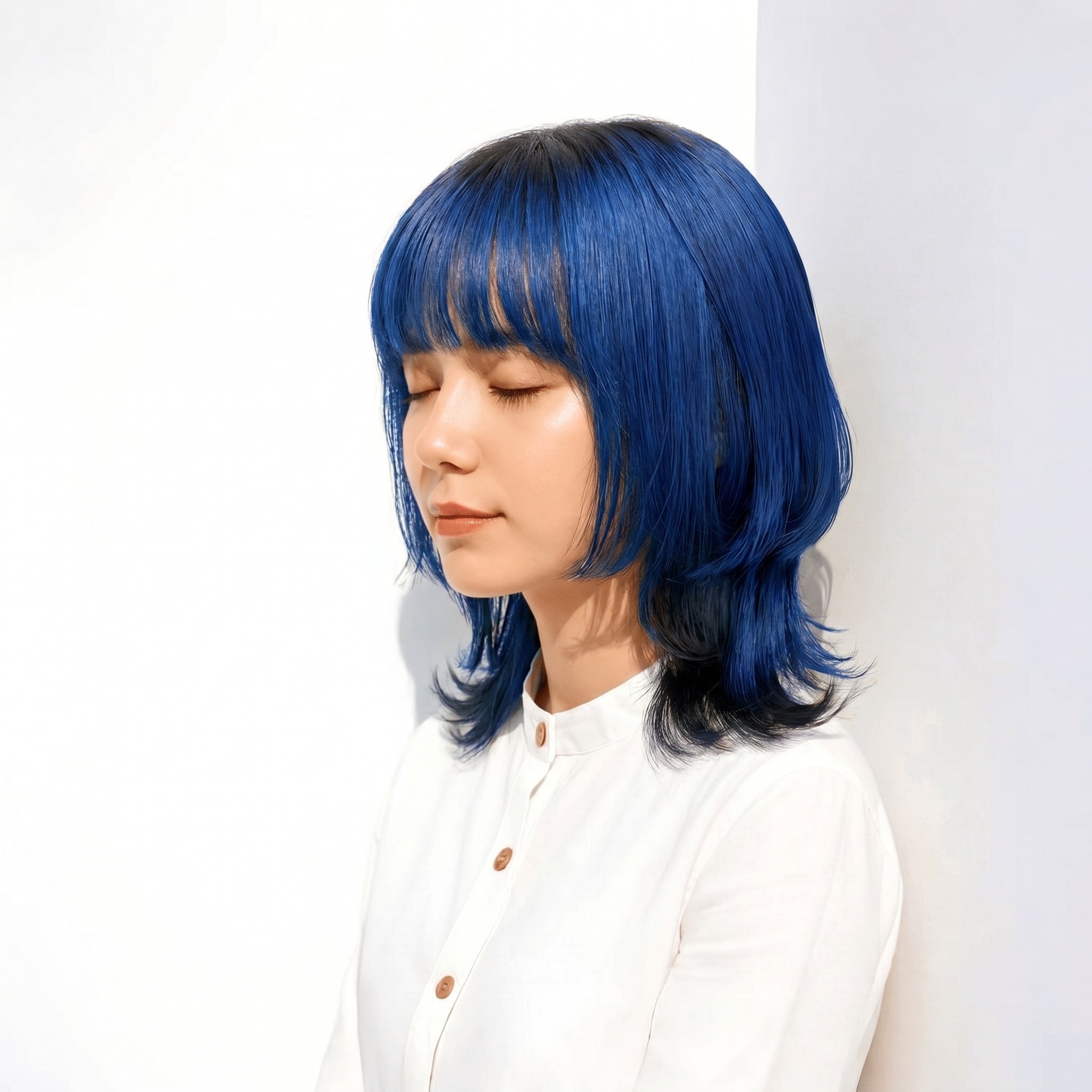 15._ネイビーブルー_ウルフ_個性派_動きのあるシルエットで差がつくスタイル