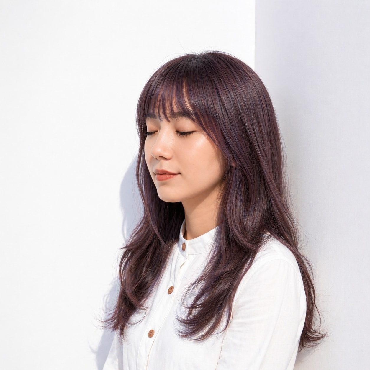 15._ラベンダーブラウン_レイヤーロング_軽やか_動きが出て重さを感じさせない