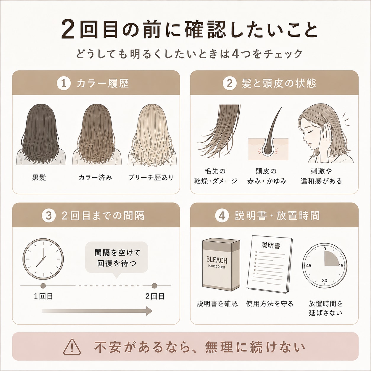 セルフブリーチ2回でどうしても髪を明るくしたいときに確認したいこと