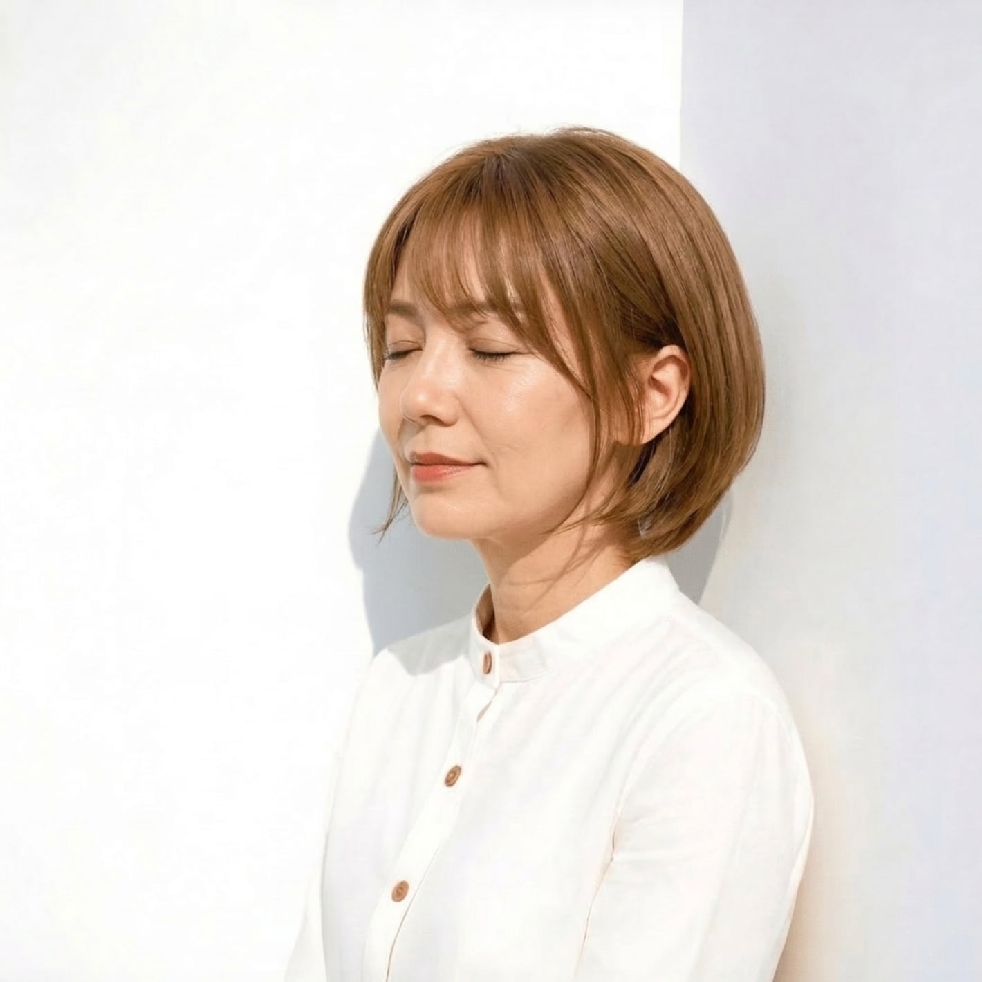 3. やわらかな丸みで上品に見せるナチュラルショートボブ
