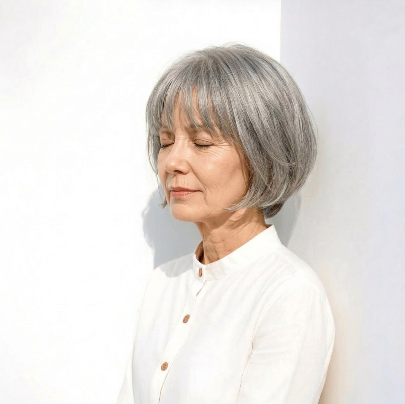 3. 前下がりボブ：フェイスラインをすっきり見せやすい大人ボブ