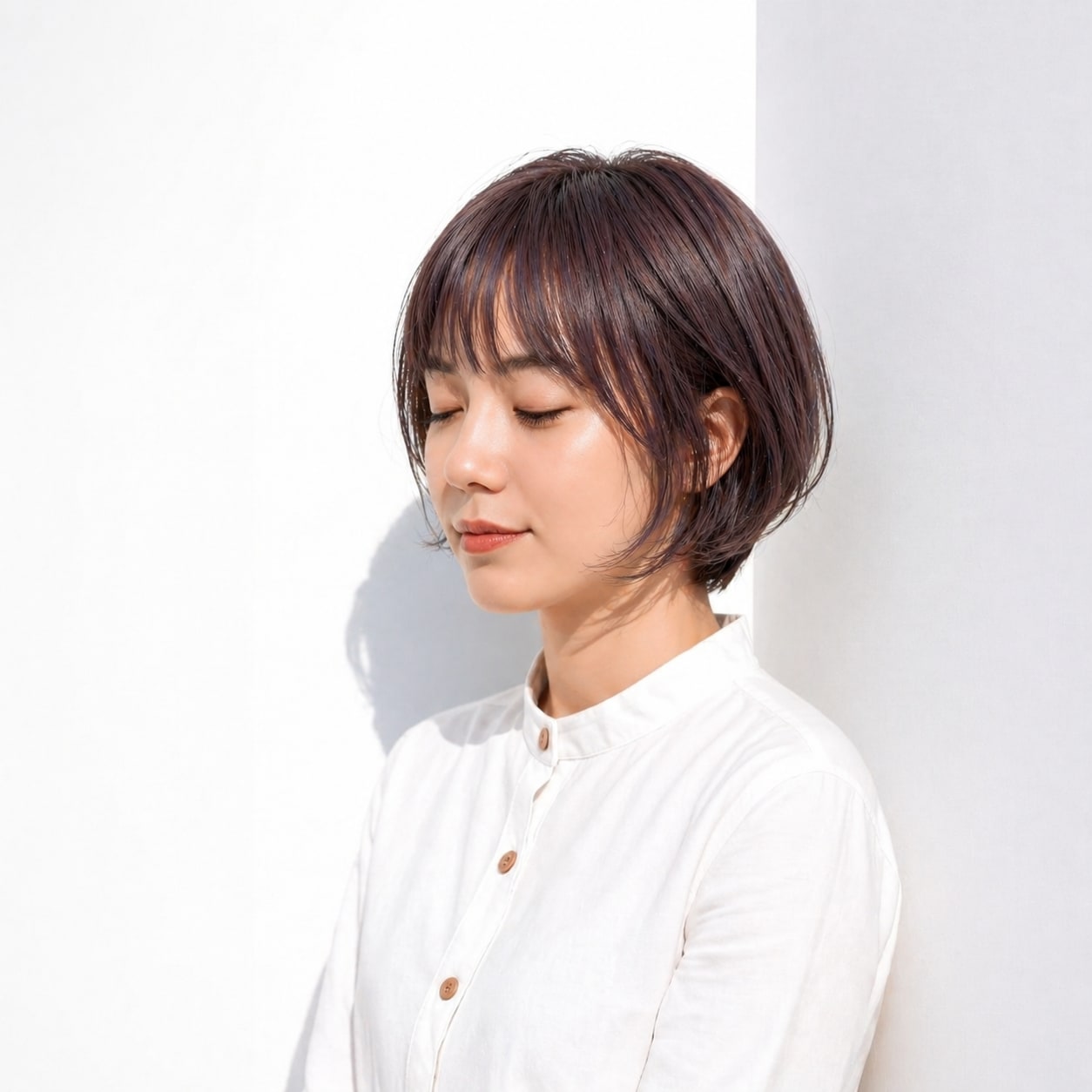3._ラベンダーブラウン_ショートボブ_小顔見せ_顔まわりがすっきり見える