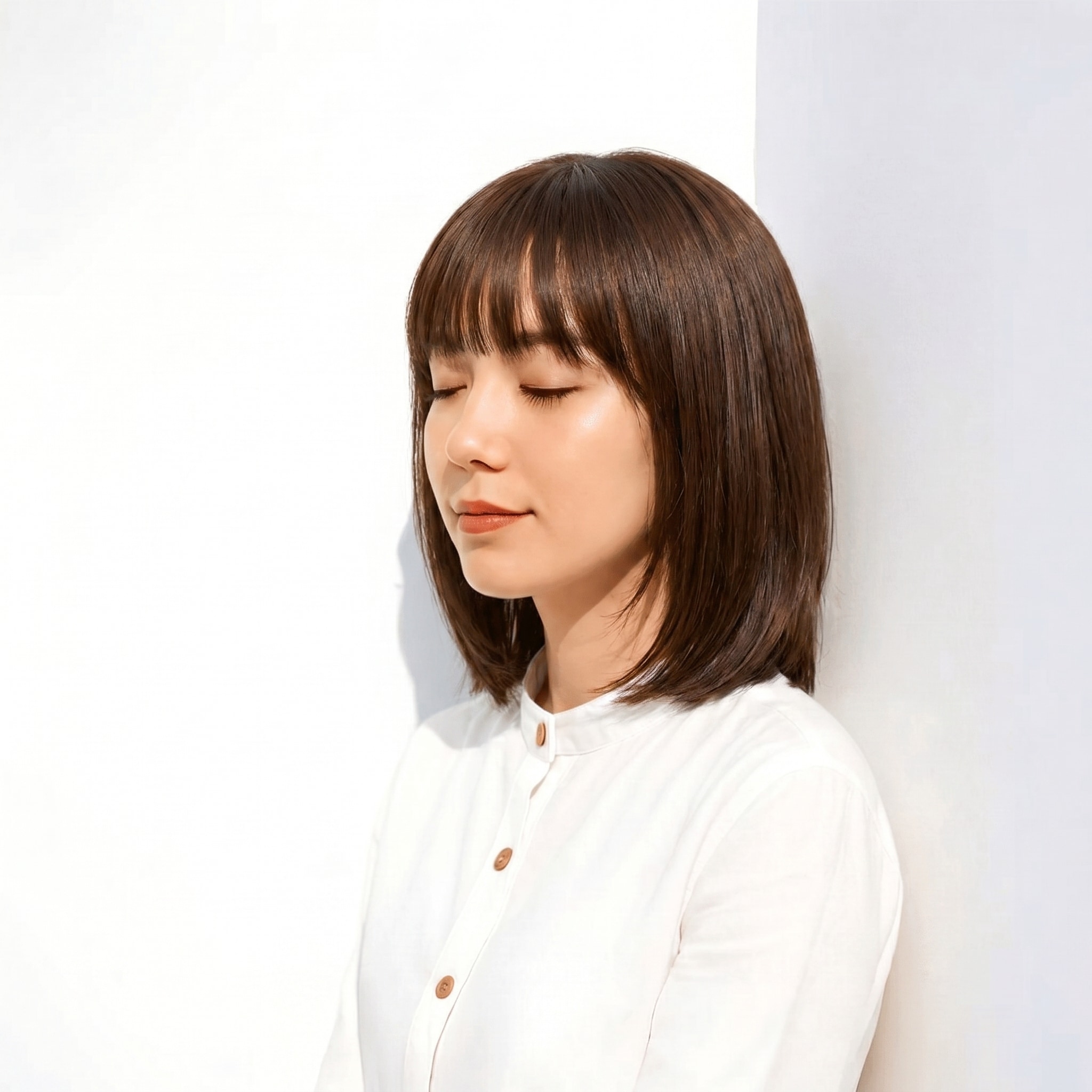 4._ダークブラウン_ボブ_ストレート_シンプルでもきちんと感のある仕上がり