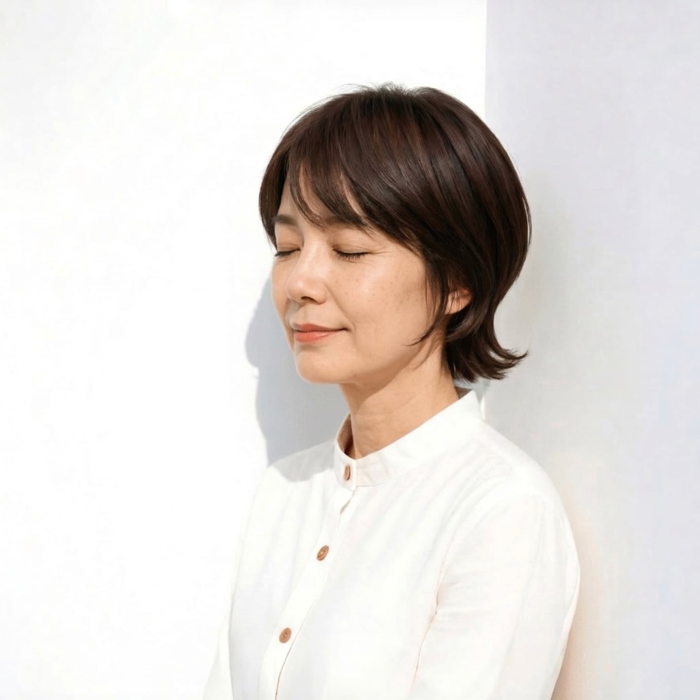 5. 毛先の動きで抜け感をつくるレイヤーショート