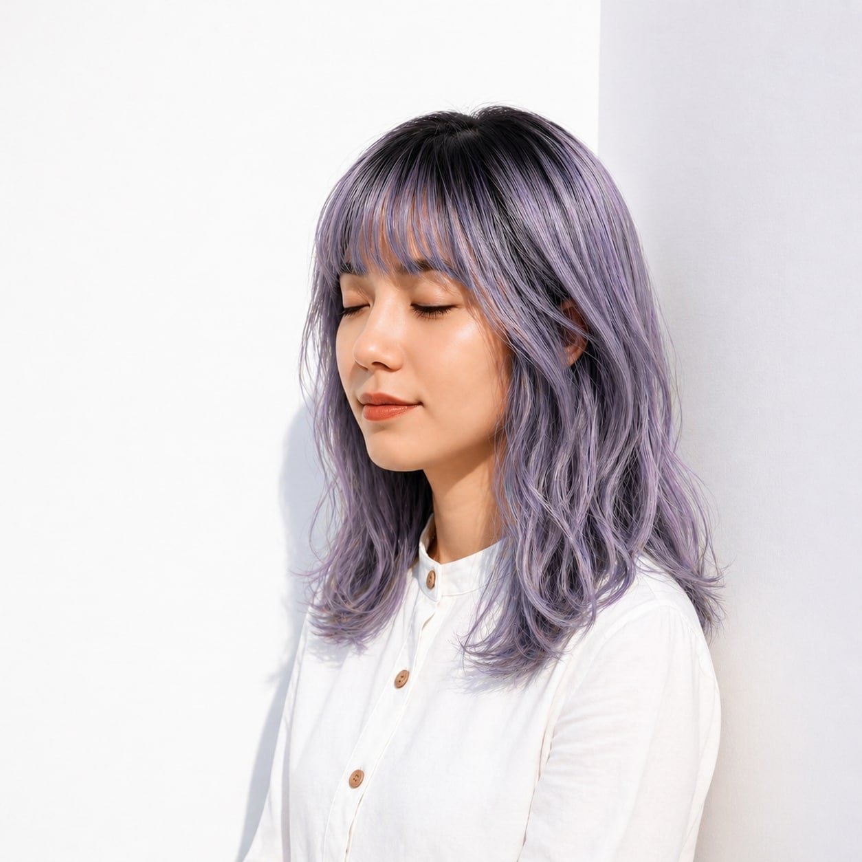 6. シャドールーツ×ラベンダー：やわらかい雰囲気で取り入れやすい