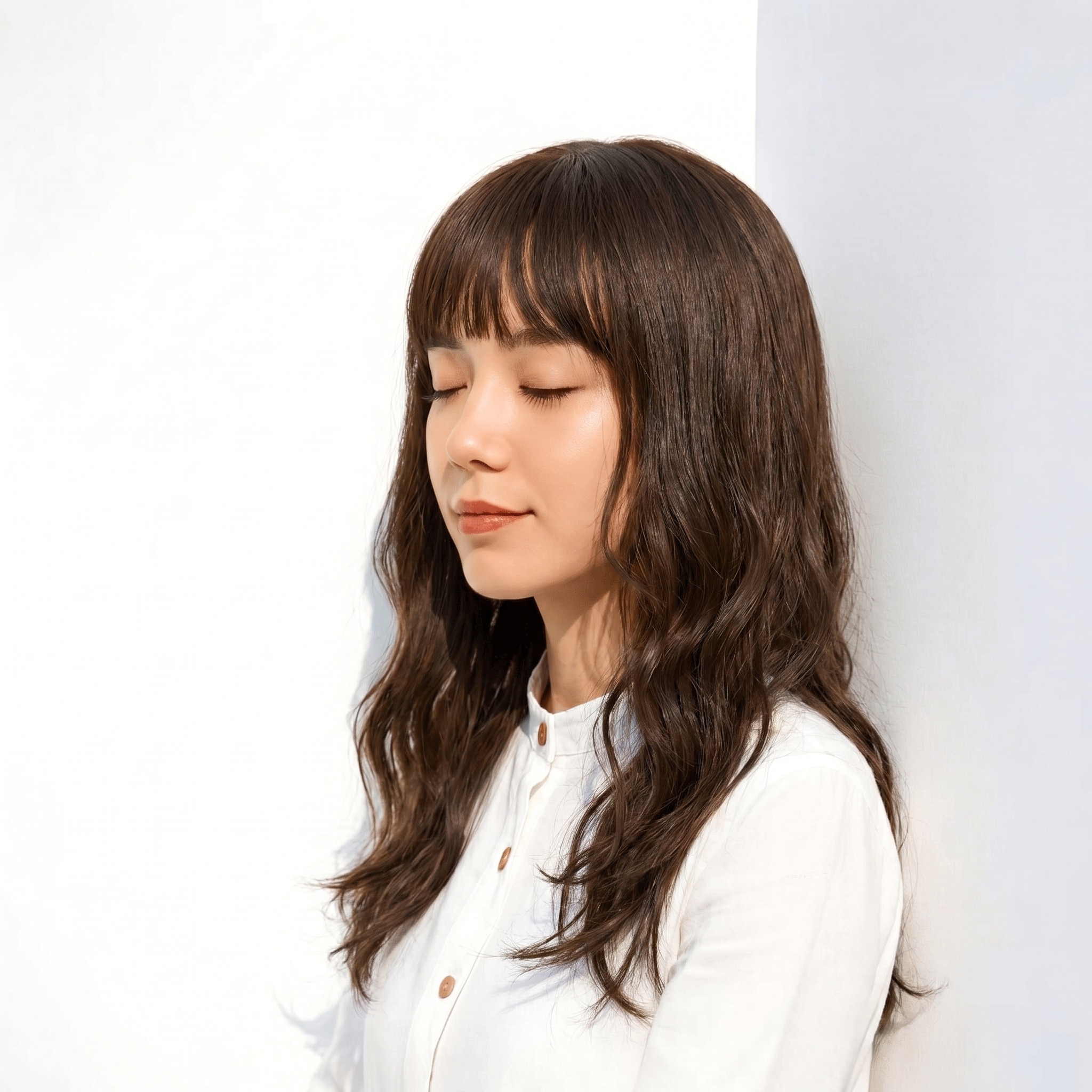 ベージュブラウン×大人の雰囲気: 落ち着きと軽さを両立するふんわりカラー