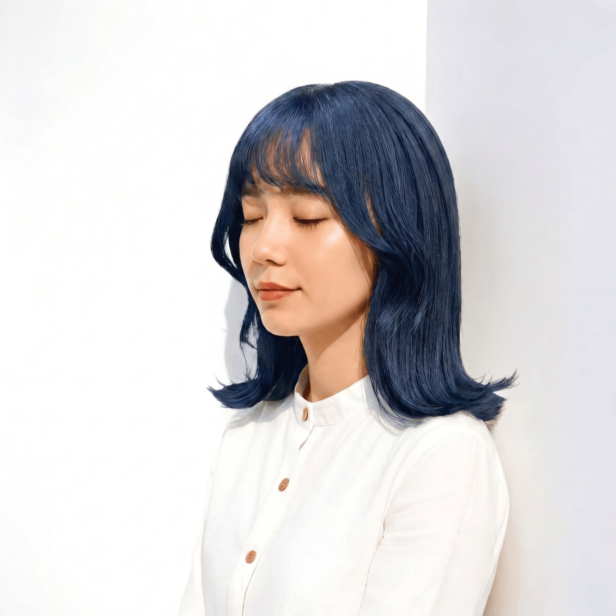 9._ネイビーブルー_ミディアム_前髪あり_クールさの中にやわらかさをプラス