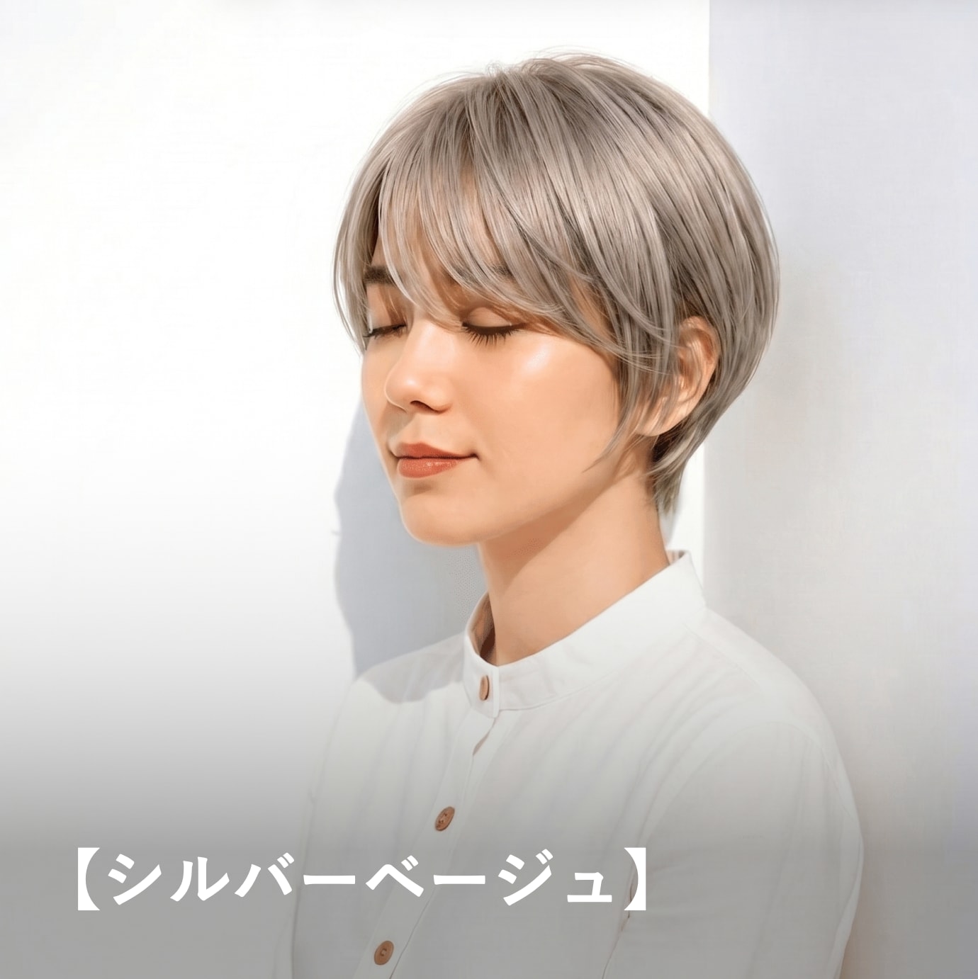 シルバーベージュ｜クールなくすみ感が魅力の寒色ヘアカラー