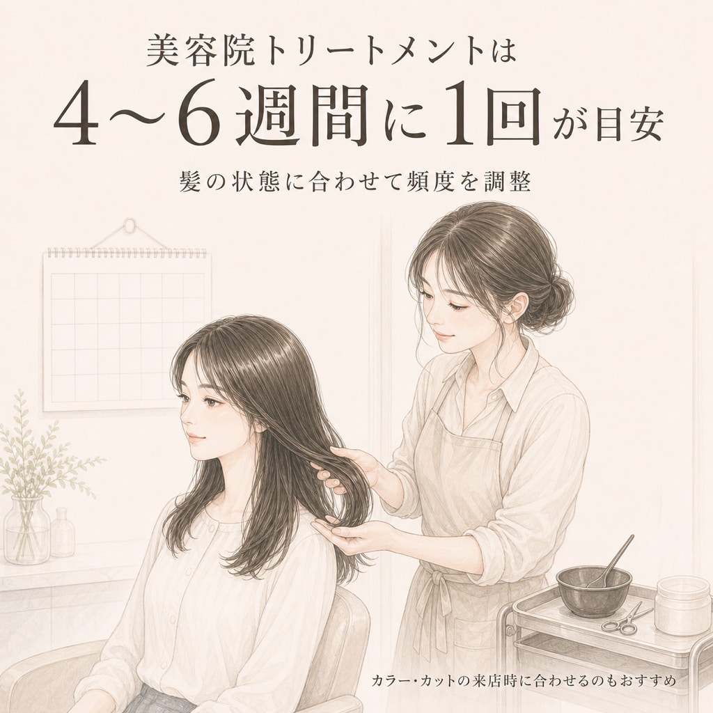 美容院(サロン)でのトリートメント頻度はどれくらいが目安？