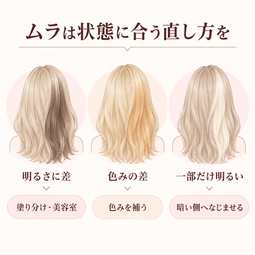 ブリーチのムラは状態に合わせて直し方を選ぼう