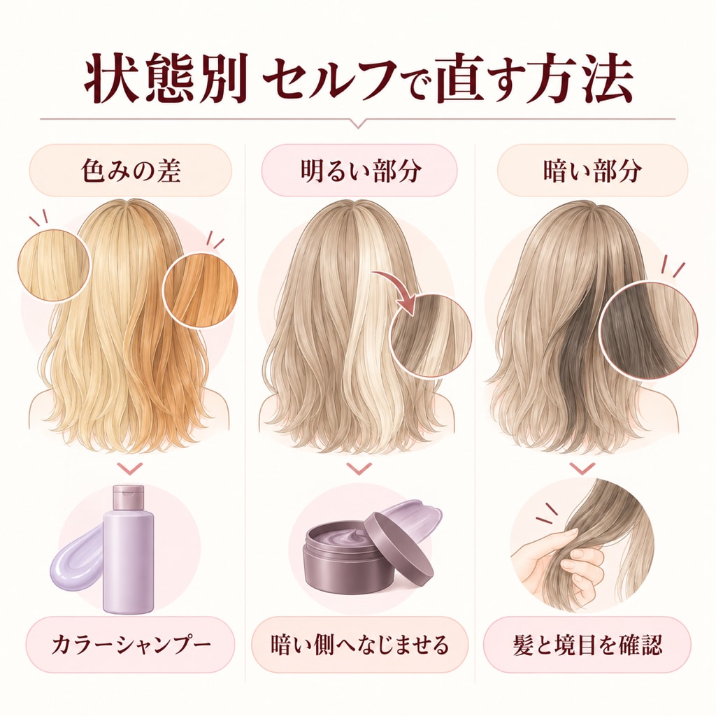 ブリーチのムラをセルフで直す方法