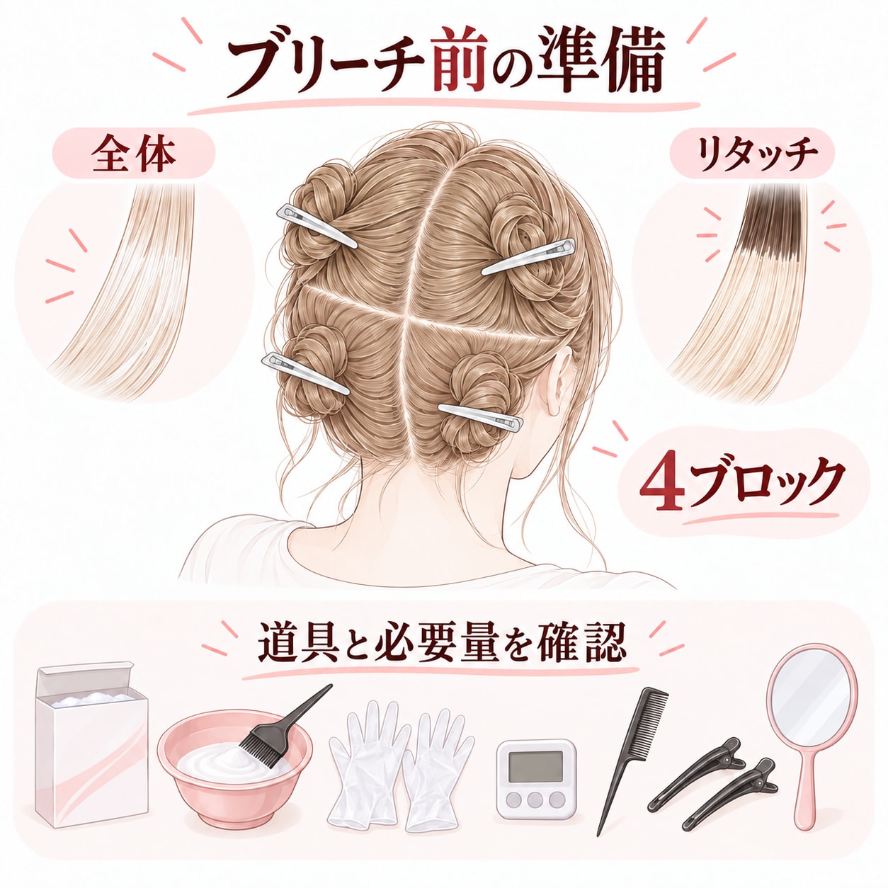 ブリーチを塗る前に準備しておくこと