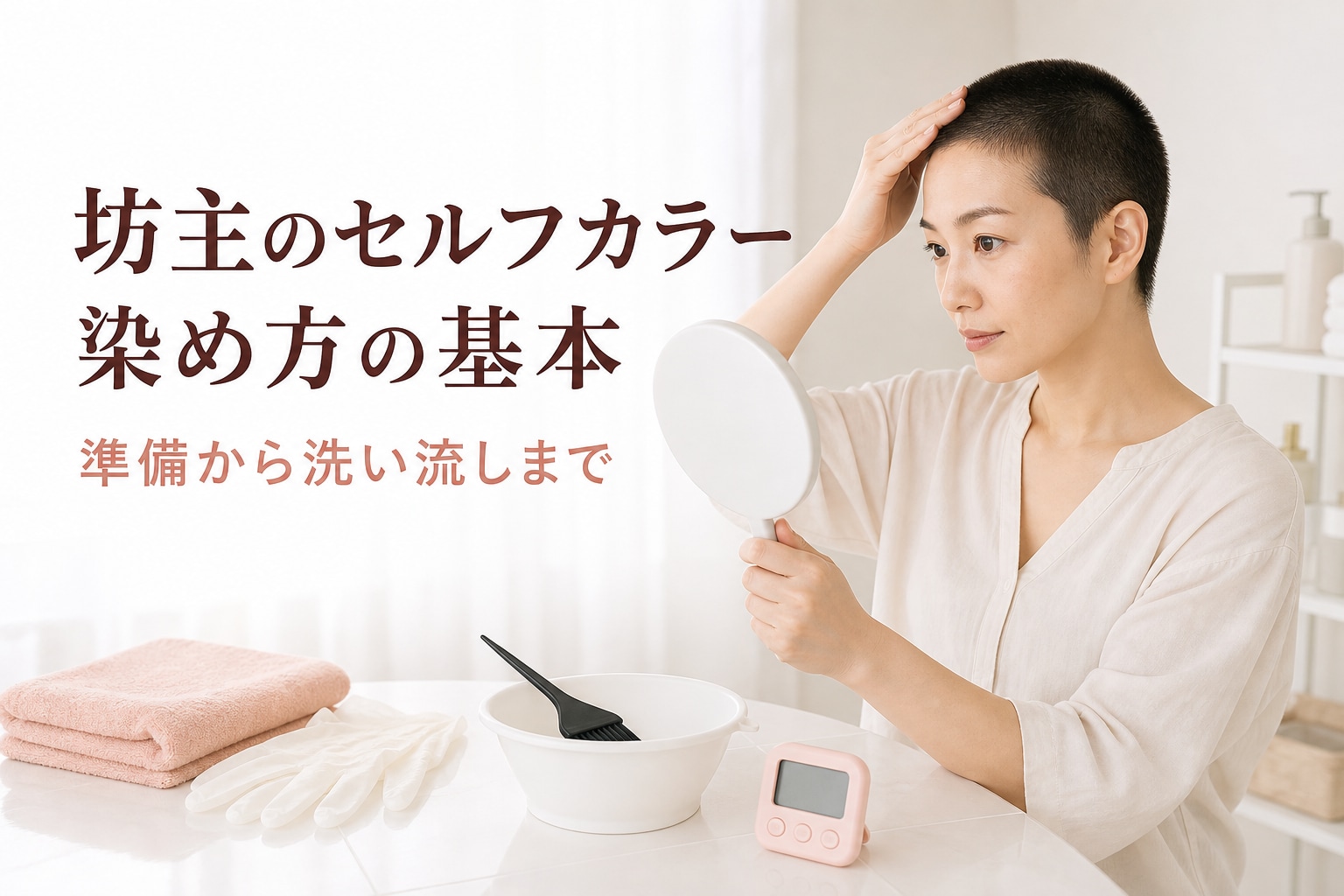 
坊主はセルフカラーできる？自分で染めるやり方と失敗を防ぐコツ
