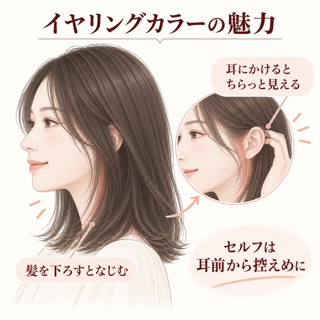 イヤリングカラーは自分でも取り入れやすい