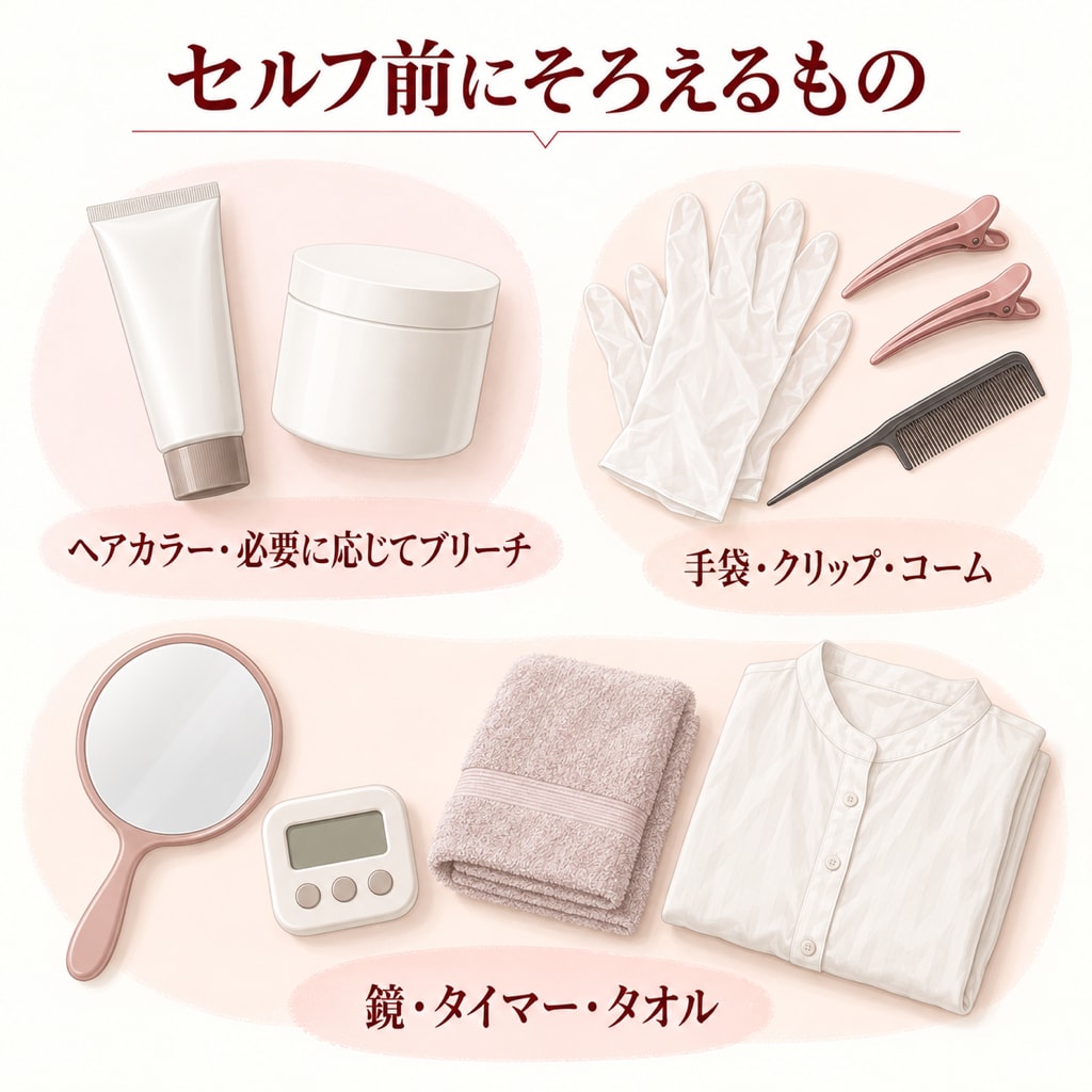 セルフのイヤリングカラーに必要なもの