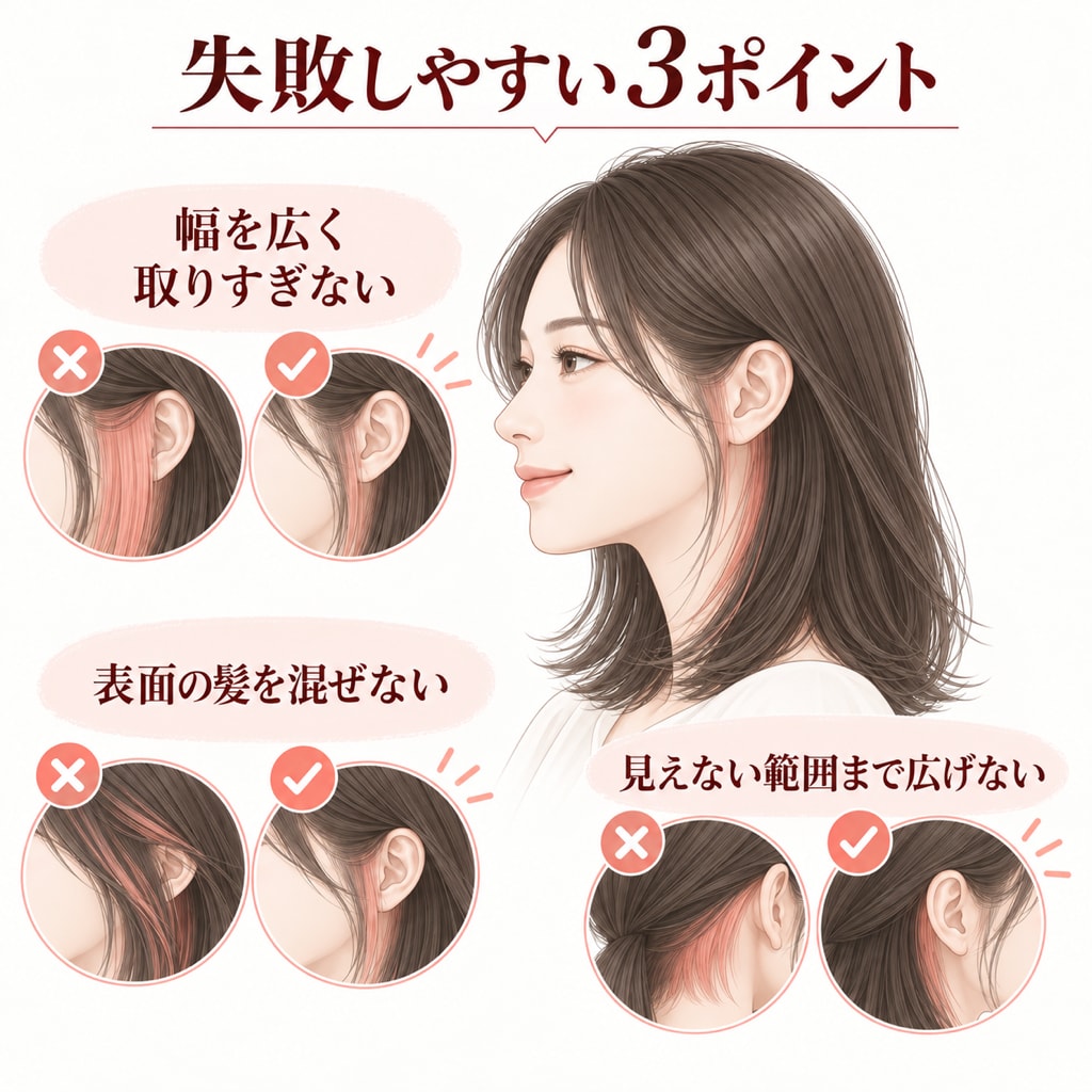 セルフのイヤリングカラーで失敗しやすいポイント