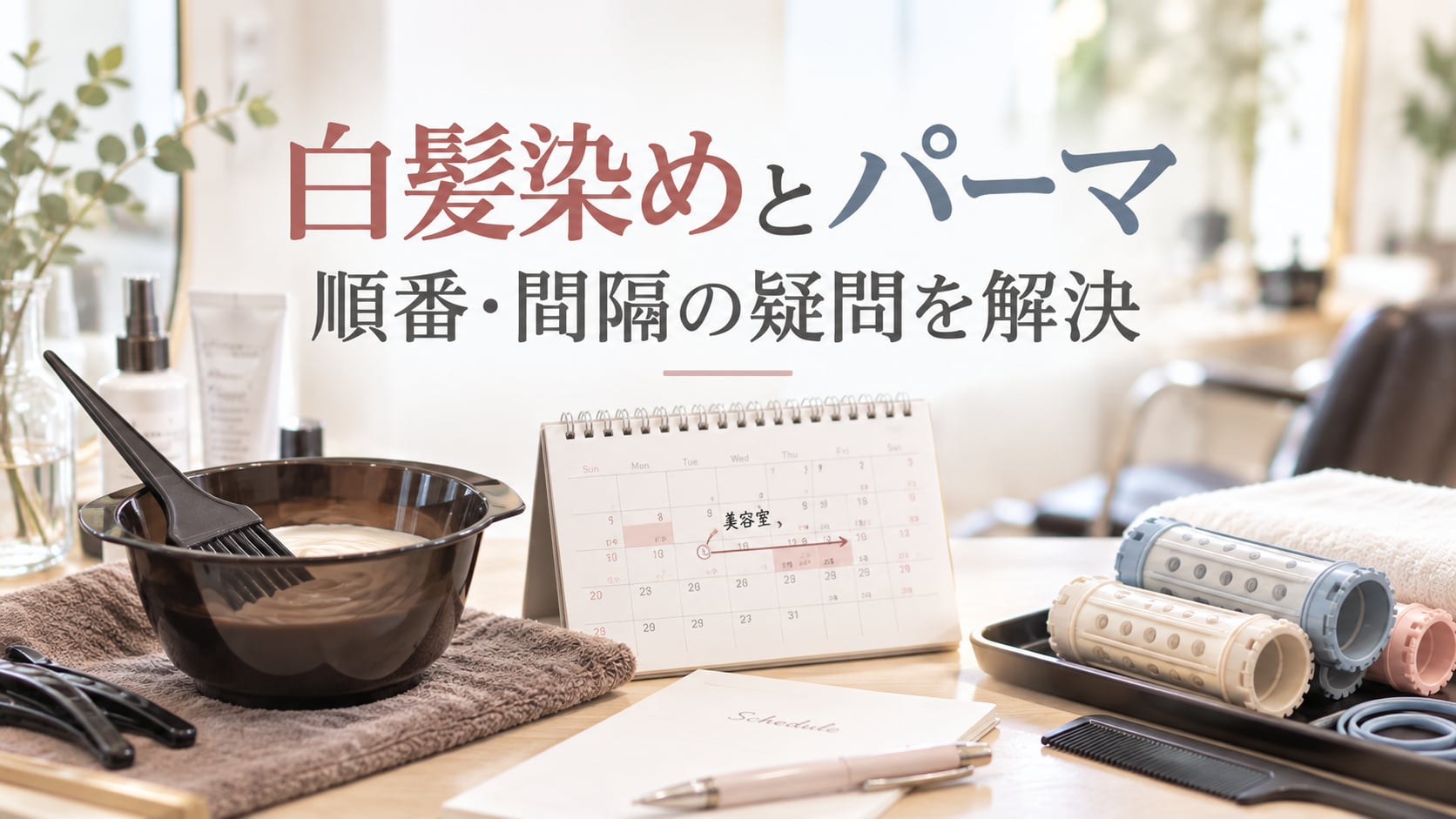 
白髪染めとパーマは同じ日にできる？順番・間隔と注意点を徹底解説！
