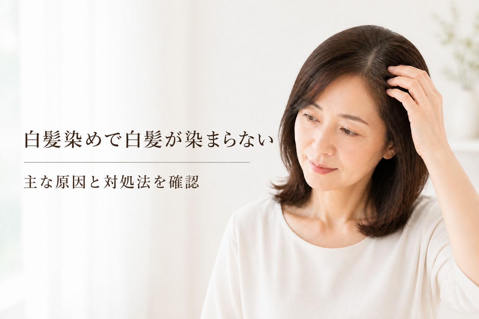 白髪染めで白髪が染まらないのはなぜ?原因と対処法を解説
