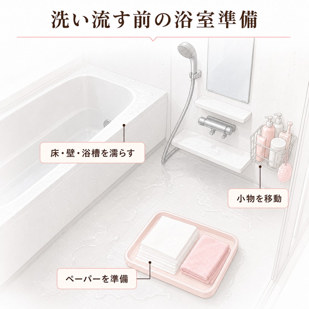 ヘアカラーで浴室を汚さないための準備