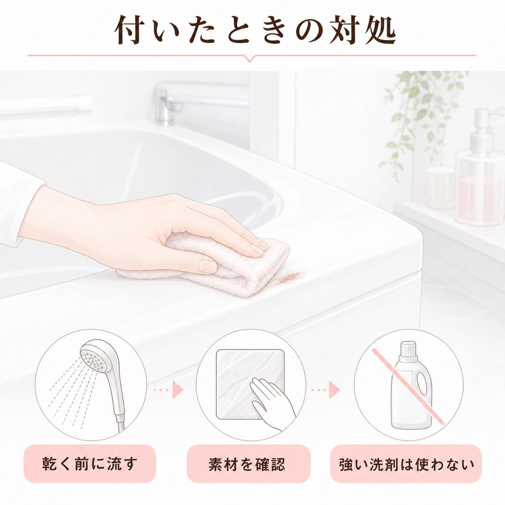 浴室にヘアカラーが付いたときの対処法