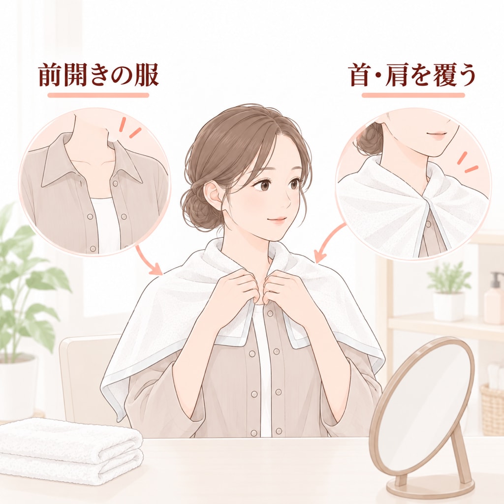 次回ヘアカラーするときに服を汚さないための準備
