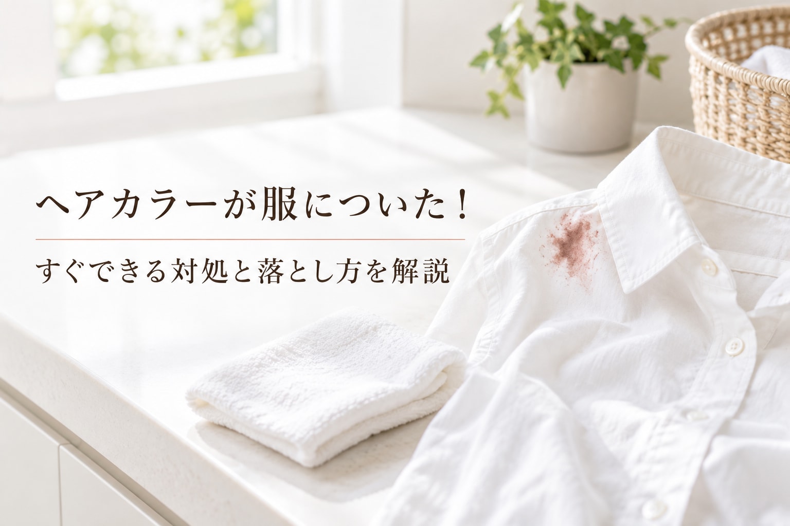 ヘアカラーが服についた!すぐできる対処と落とし方を解説
