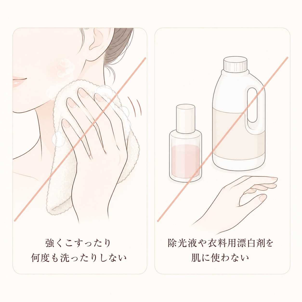 ヘアカラーを肌から落とすときに避けたいこと