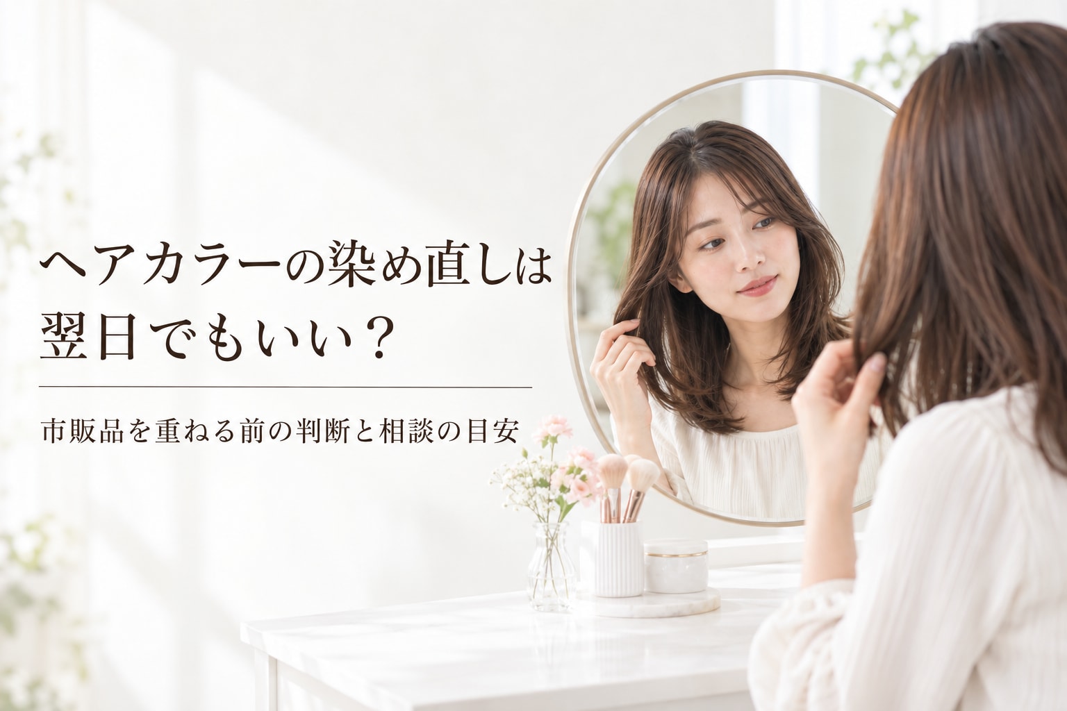 ヘアカラーの染め直しは翌日に市販品でしてもいい?間隔と対処法を解説