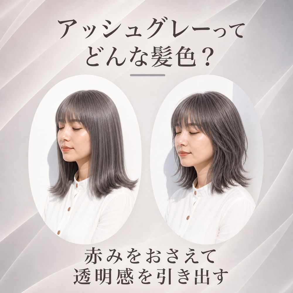 アッシュグレーってどんな髪色？