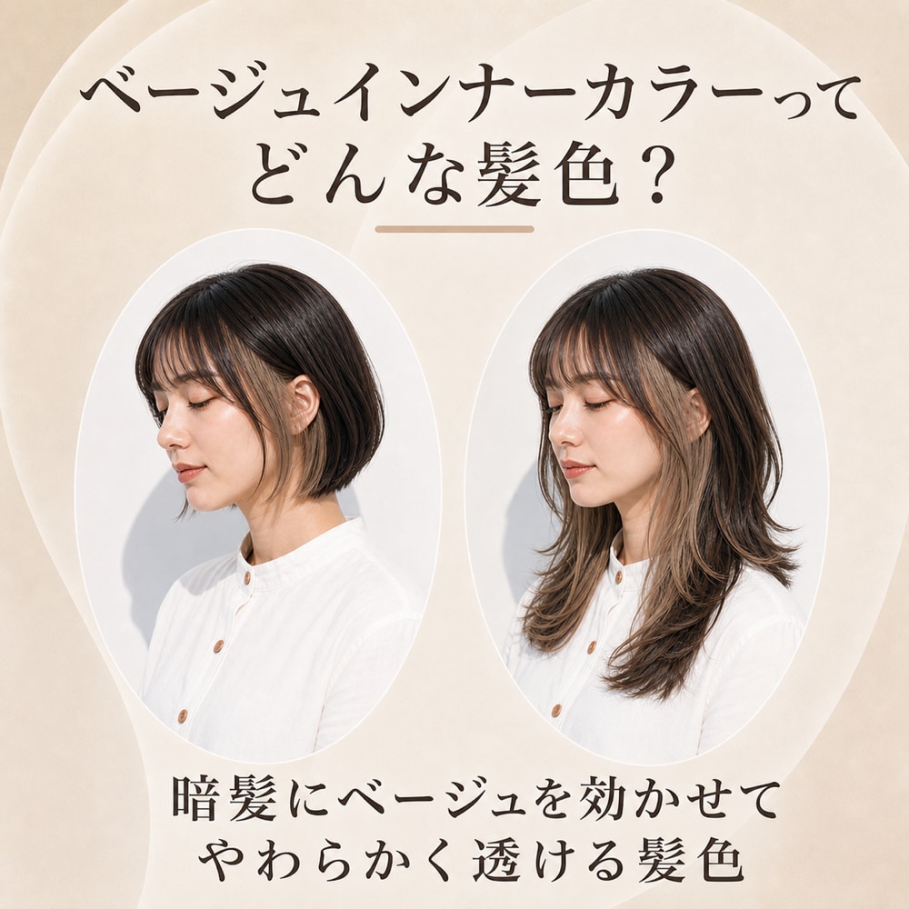ベージュのインナーカラーってどんな髪色？