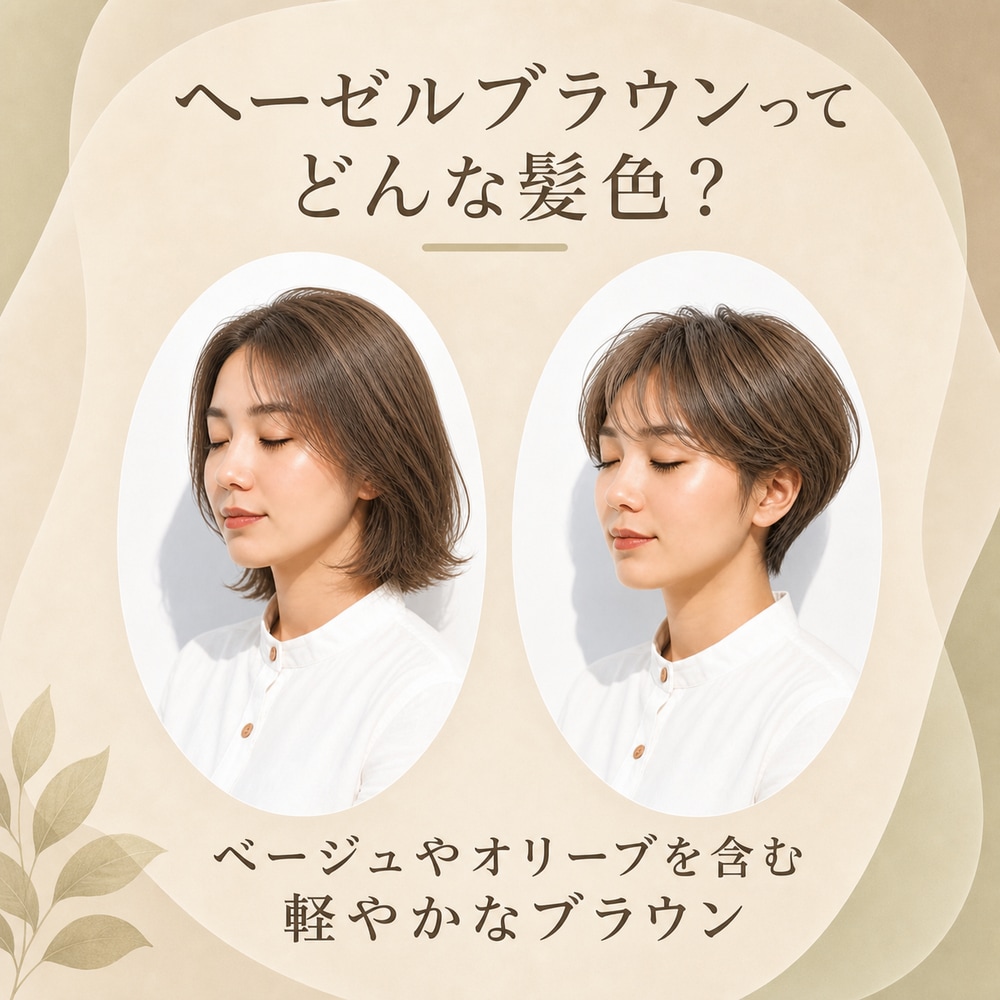 ヘーゼルブラウンってどんな髪色？