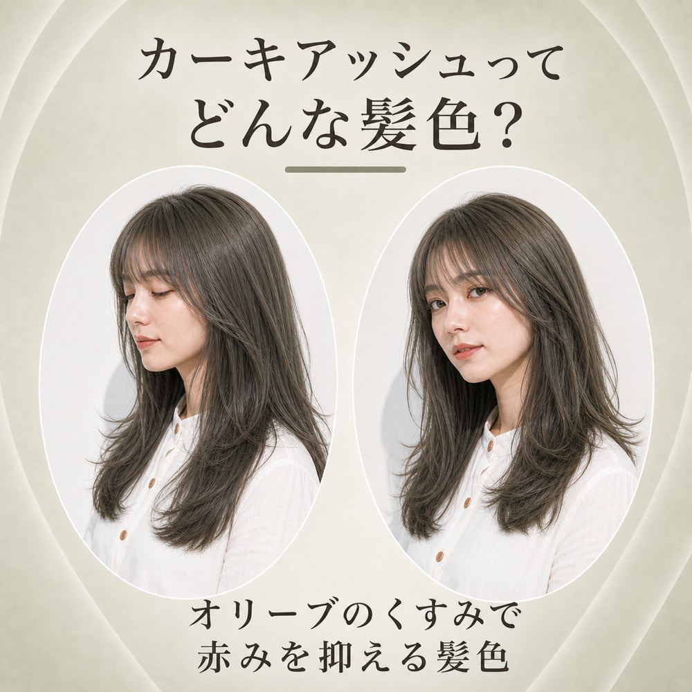 カーキアッシュってどんな髪色？