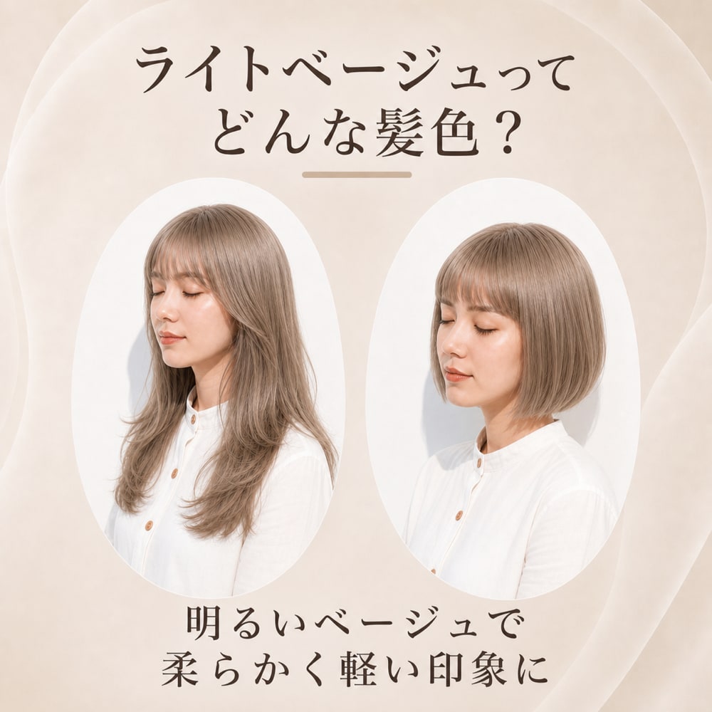 ライトベージュってどんな髪色？