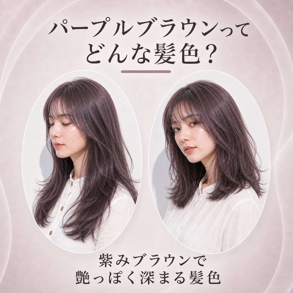 パープルブラウンってどんな髪色？