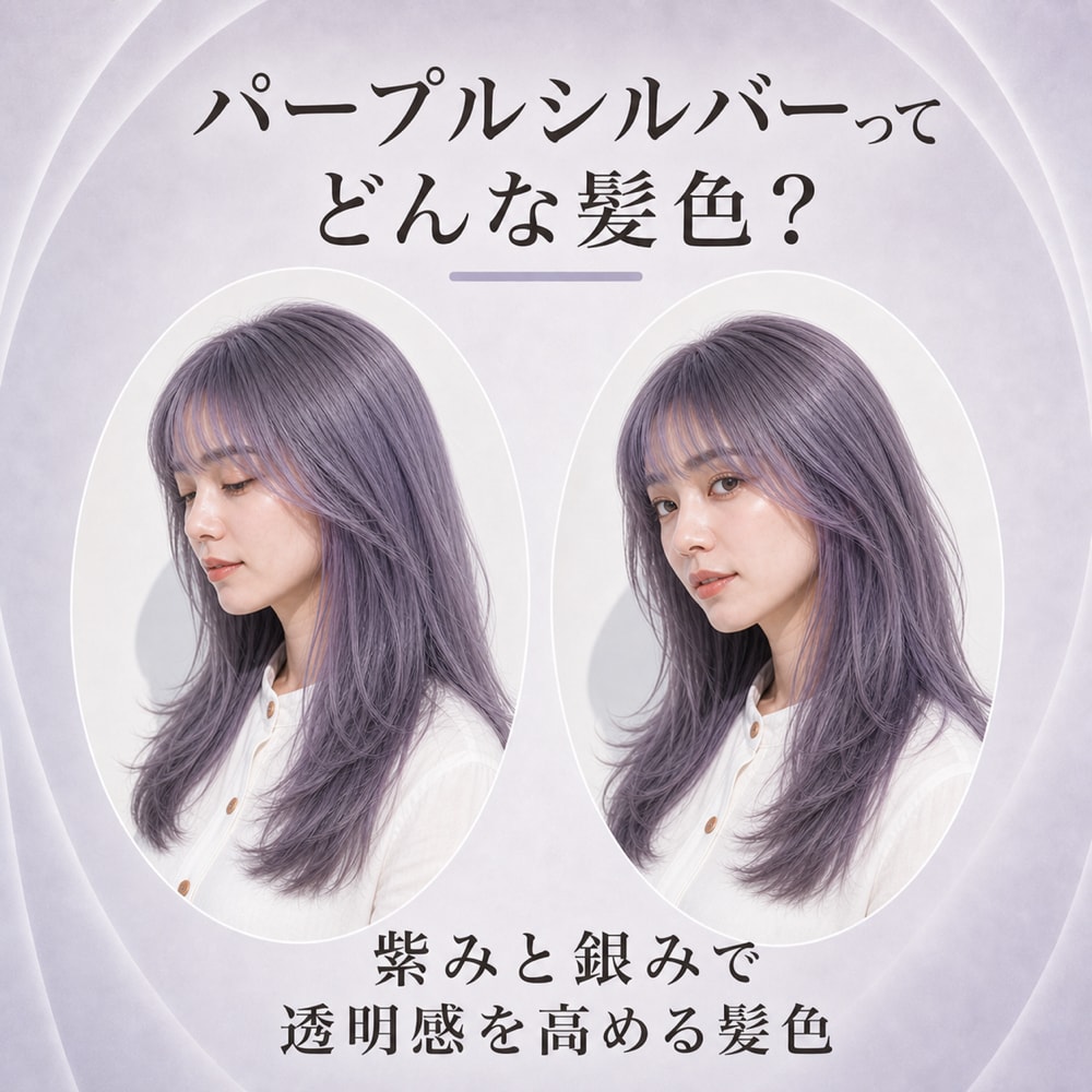 パープルシルバーってどんな髪色？