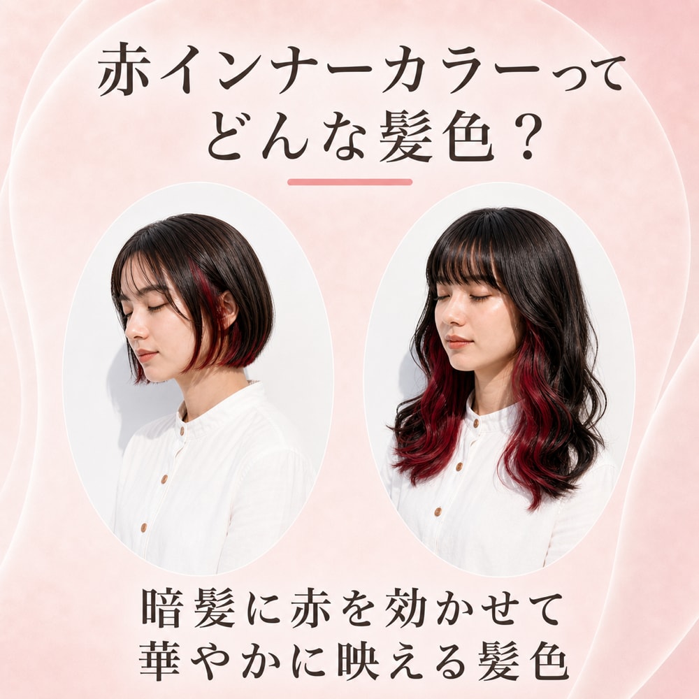 赤のインナーカラーってどんな髪色？
