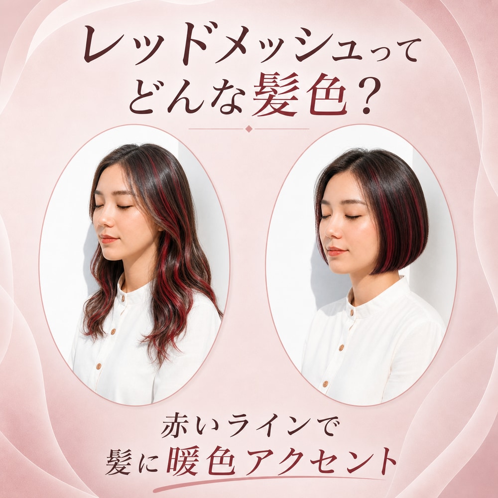 レッドメッシュってどんな髪色？特徴や魅力を解説