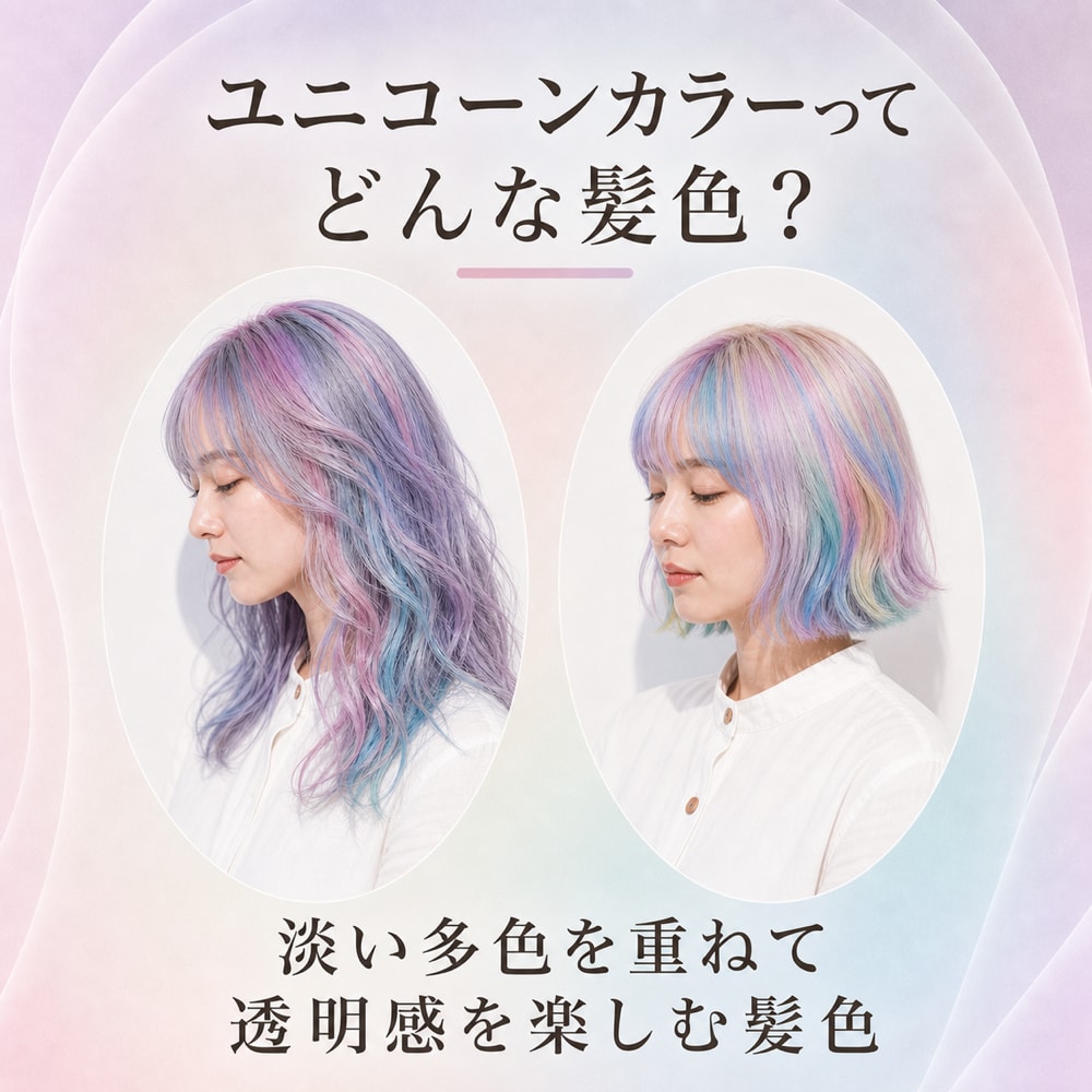 ユニコーンカラーってどんな髪色？