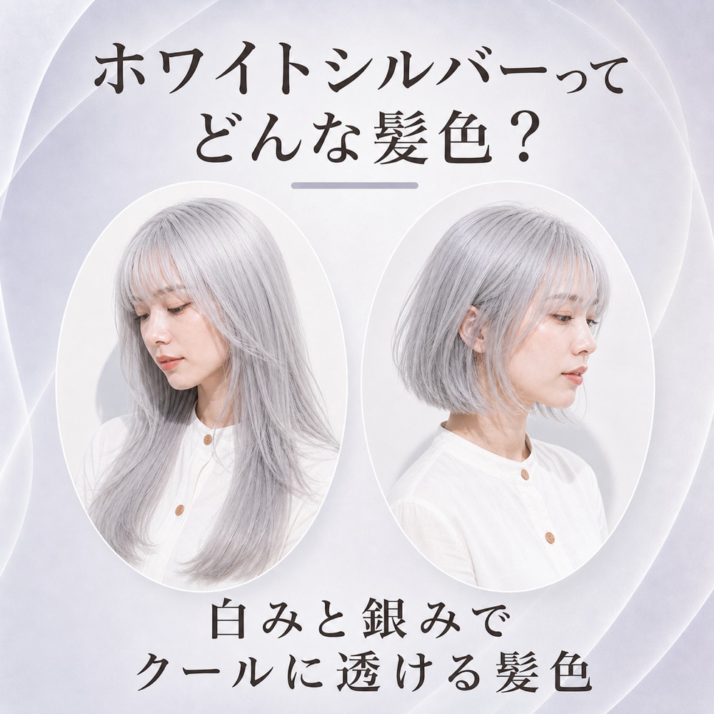 ホワイトシルバーってどんな髪色？