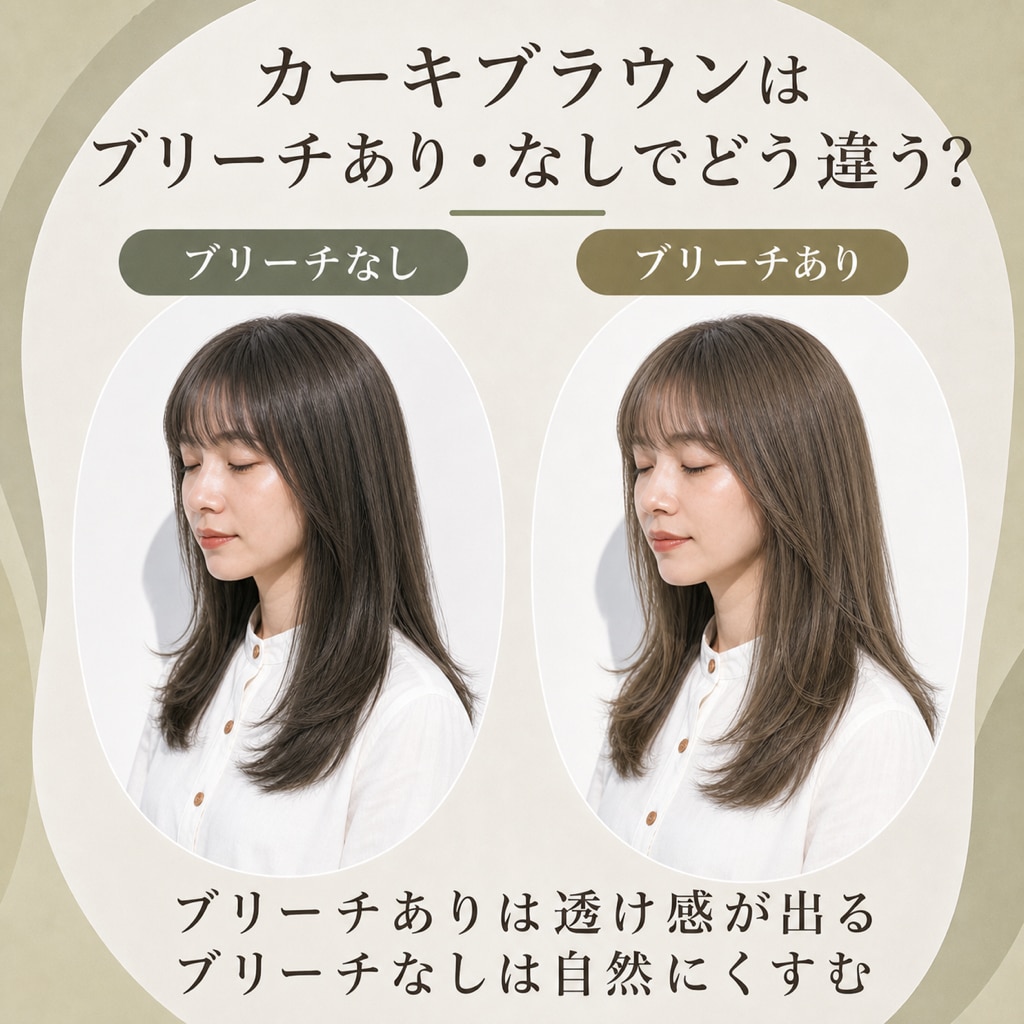 カーキブラウンにブリーチは必要？