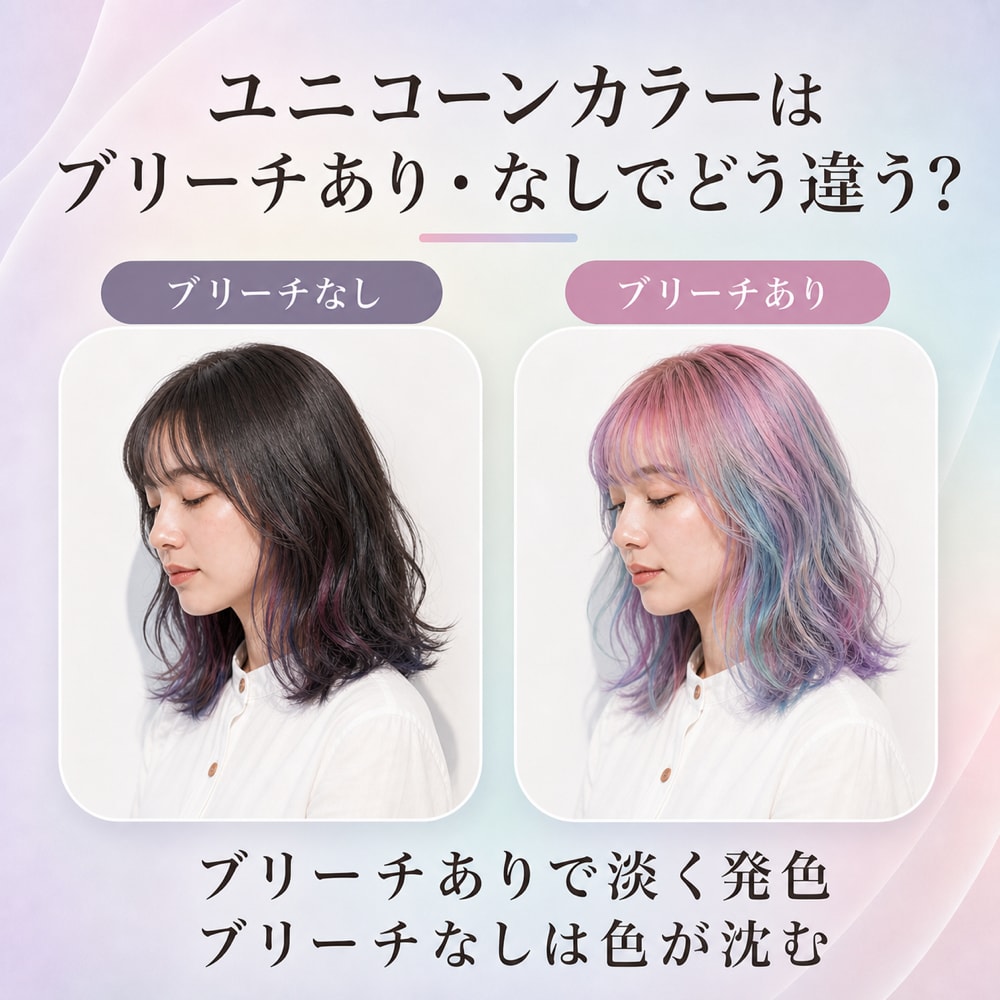ユニコーンカラーはブリーチなしでできる？